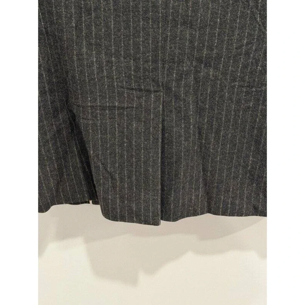 J‎ Crew Vintage 3 Button Wool Blend Charcoal Gray Chalk Stripe Blazer Jacket M